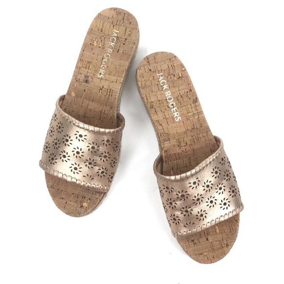 Jack Rogers Shoes - Jack Rogers Eyelet Cork Sandals Size 10M